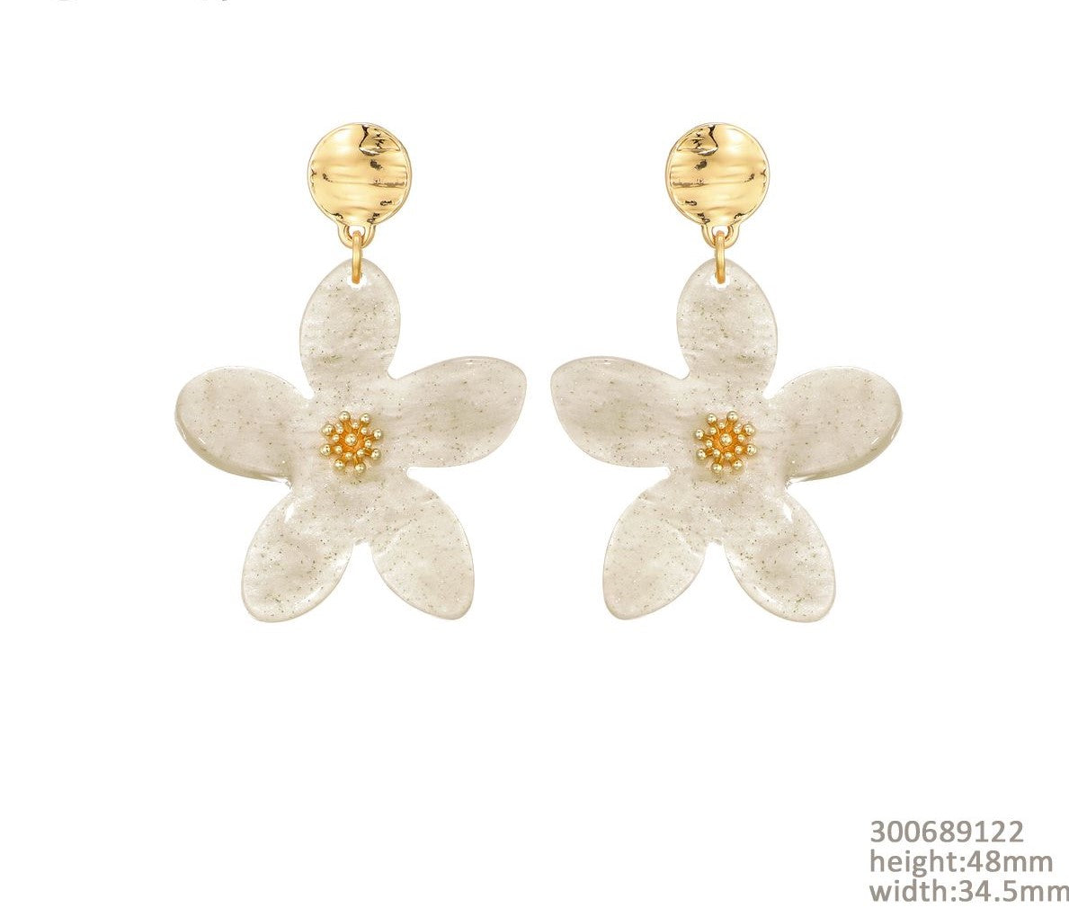 *Oorbellen limited gemini (creme)