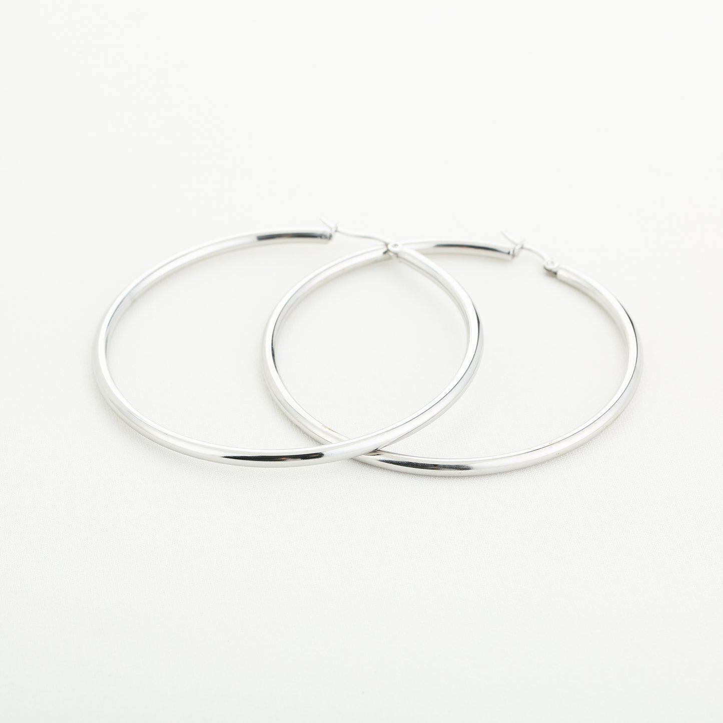 Oorbellen Hoops (zilver/6,5cm)