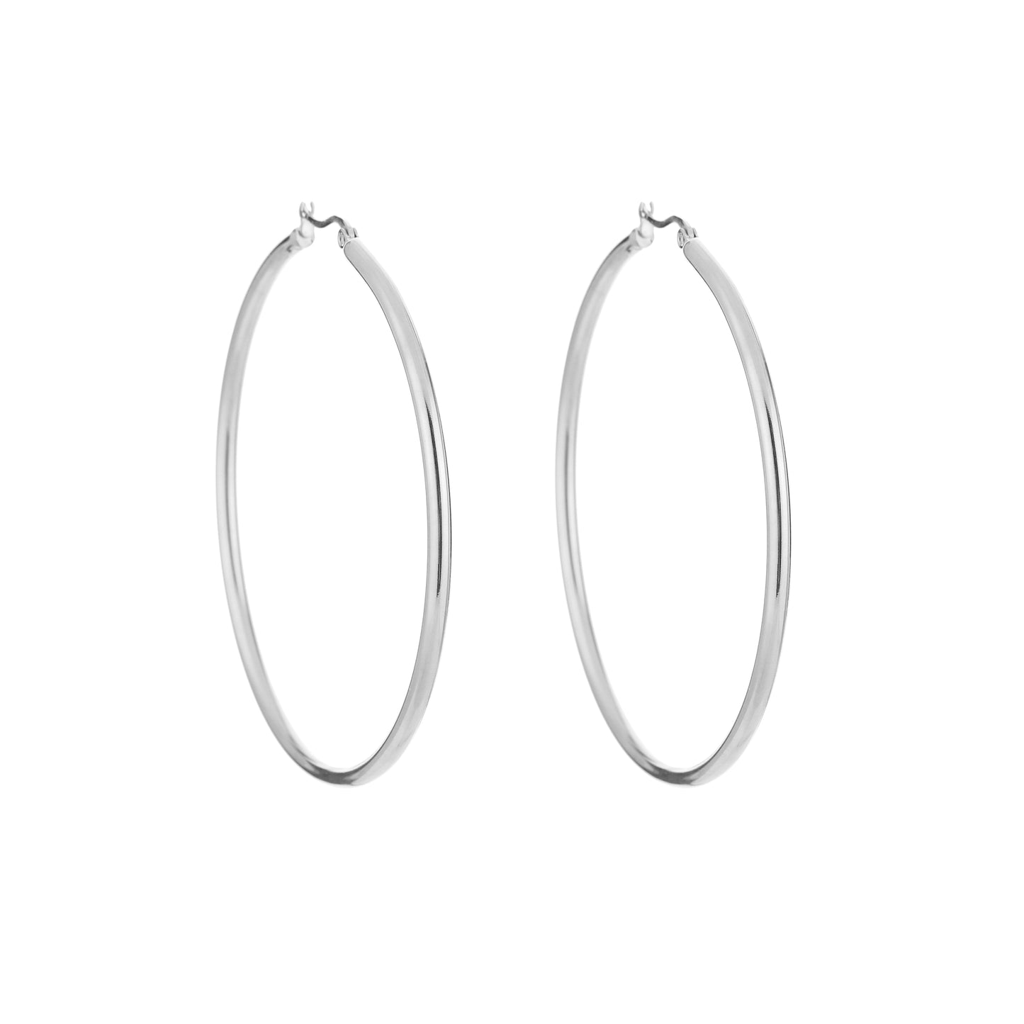 Oorbellen Hoops (zilver/6,5cm)