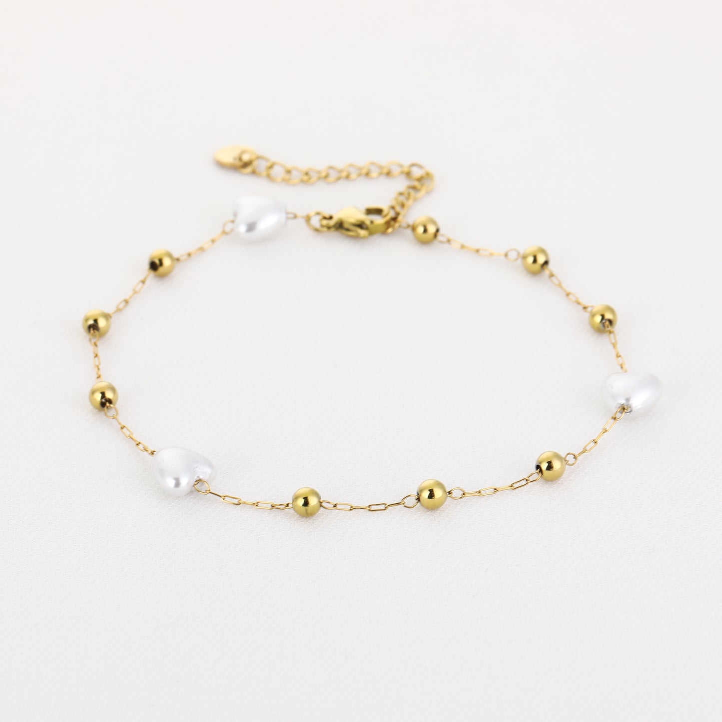 Enkelbandje Pearly heart