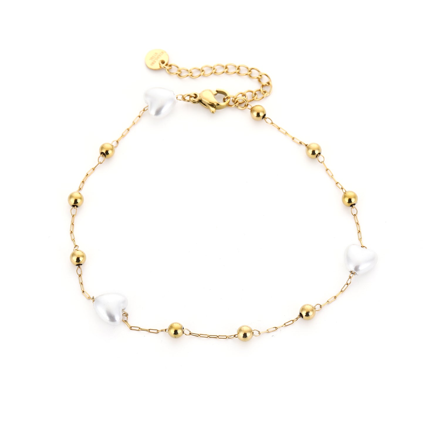 Enkelbandje Pearly heart
