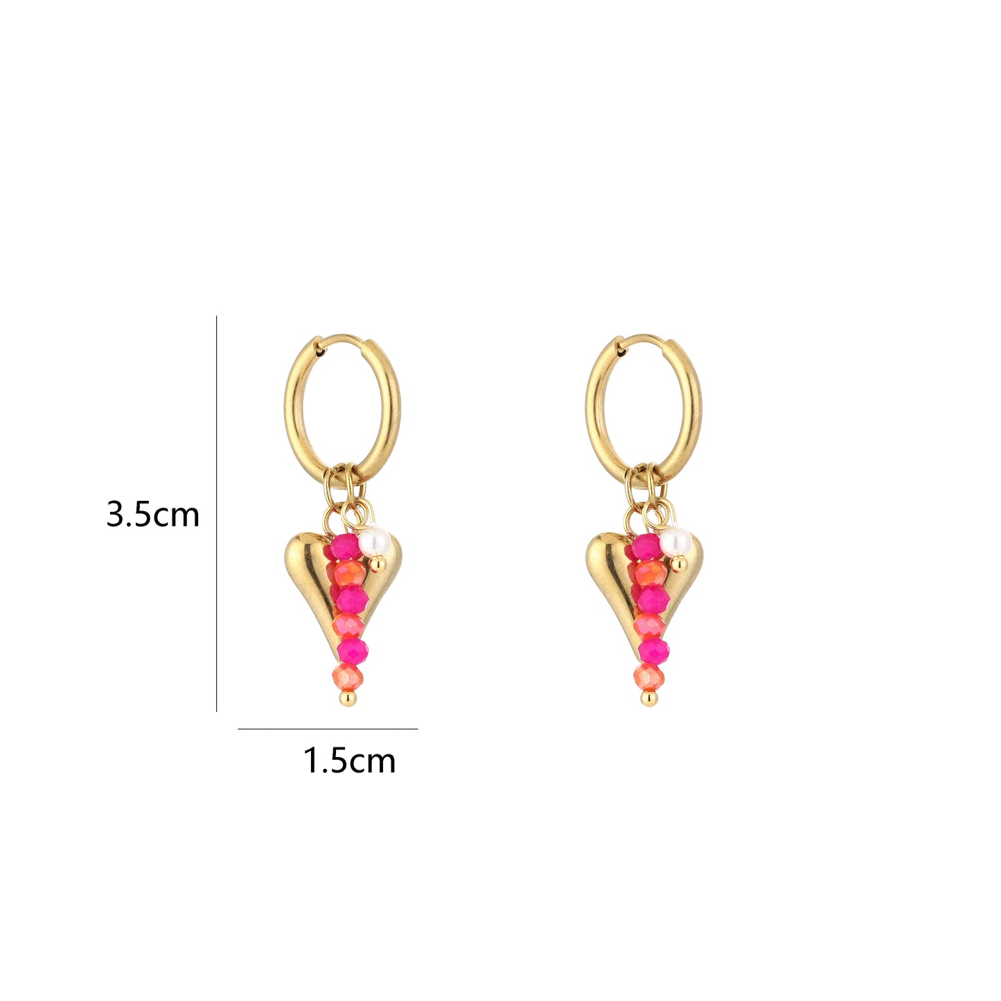 Oorbellen Summer party (fuchsia)