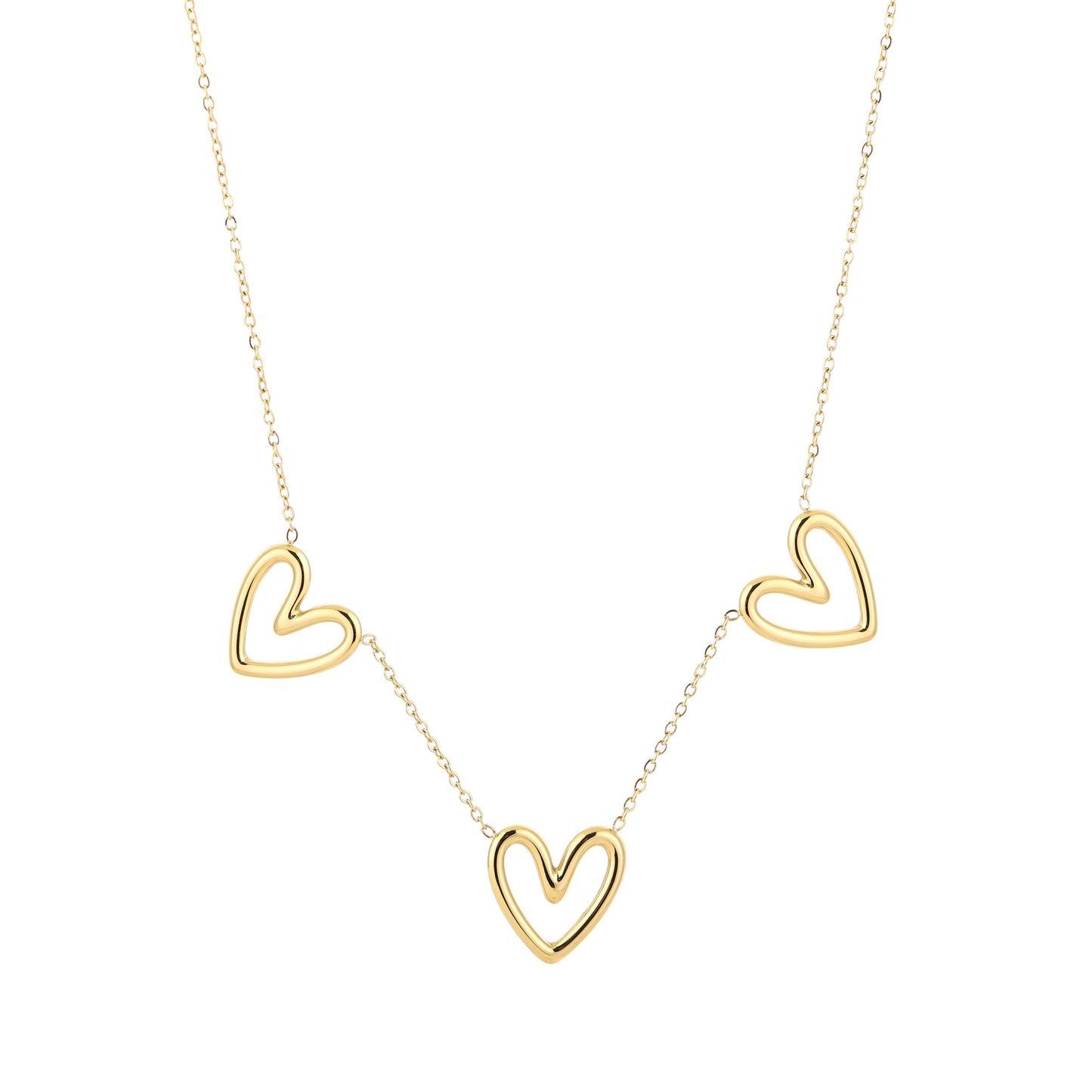 Ketting Open hartjes