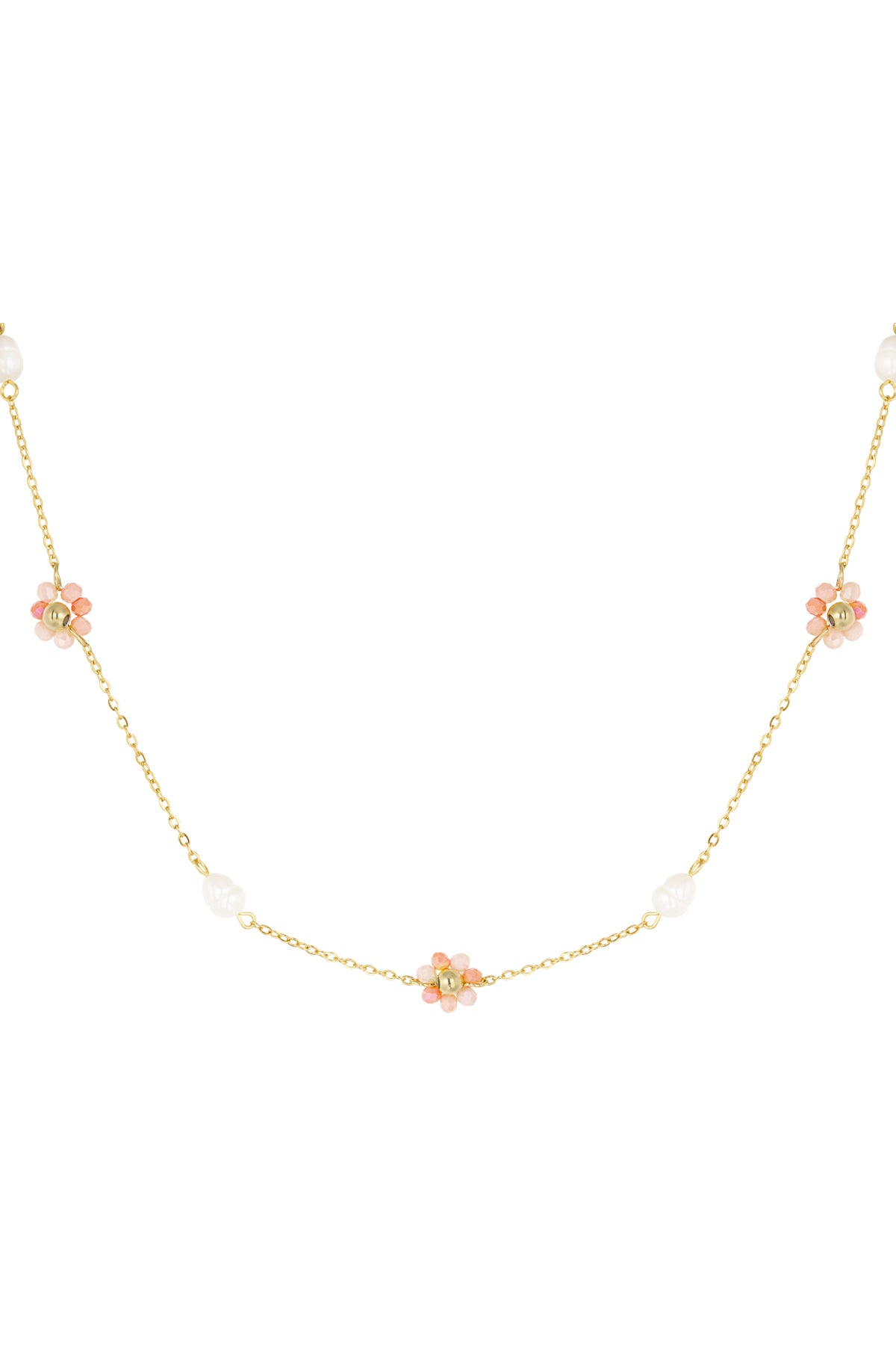 Ketting Flower & pearl