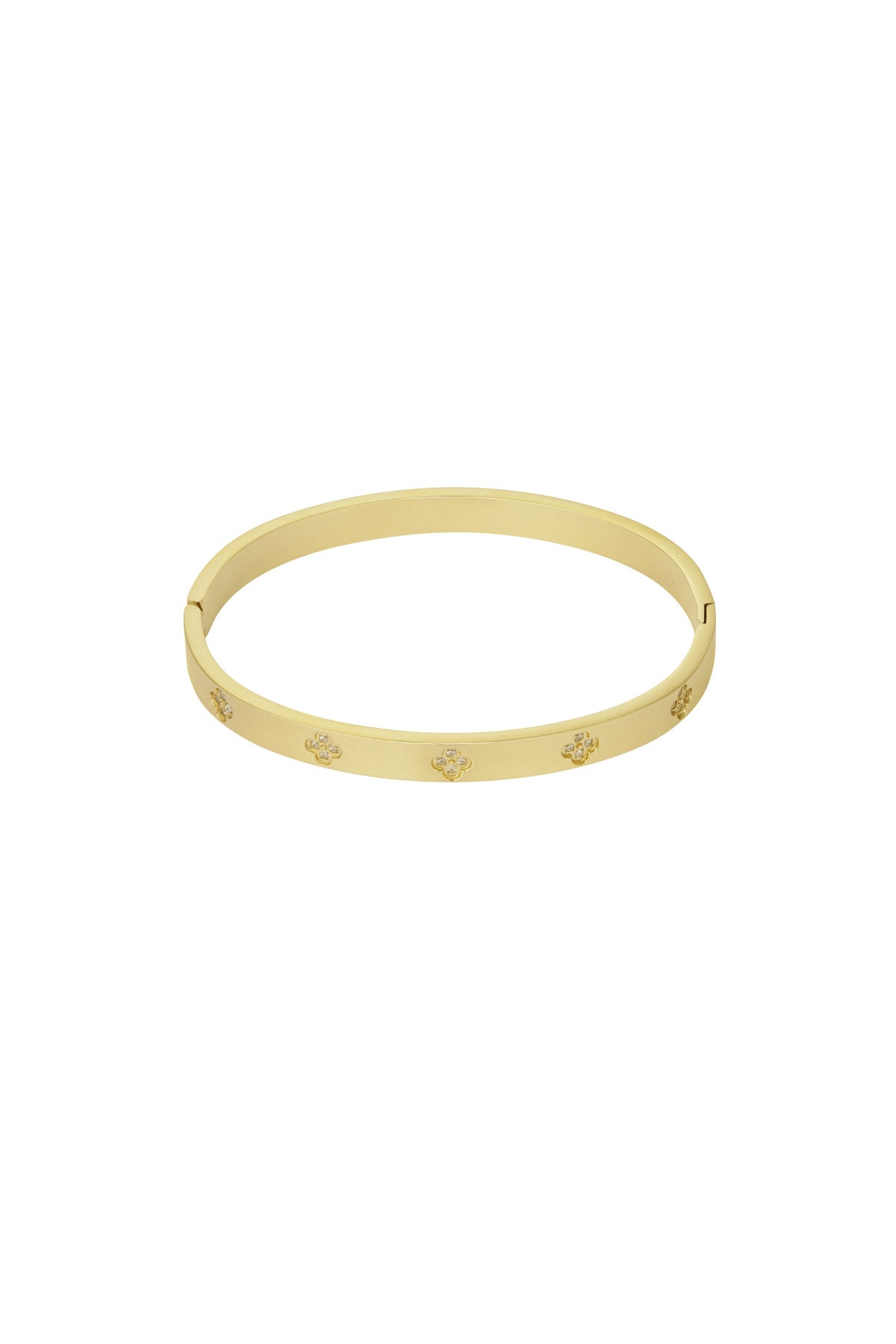 Slavenarmband met steentjes (goud)