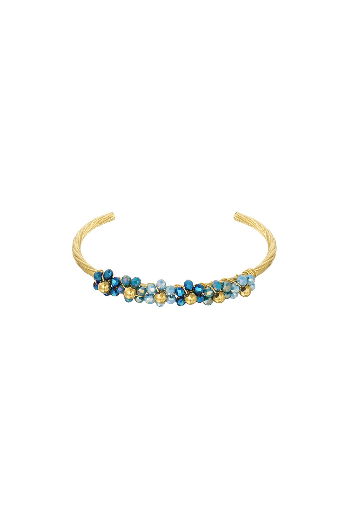 Armband Bangle bloem (blauw)