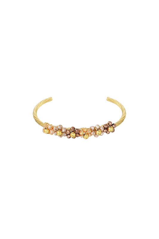 Armband Bangle bloem (beige)