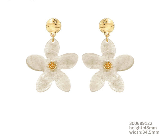*Oorbellen limited gemini (creme)