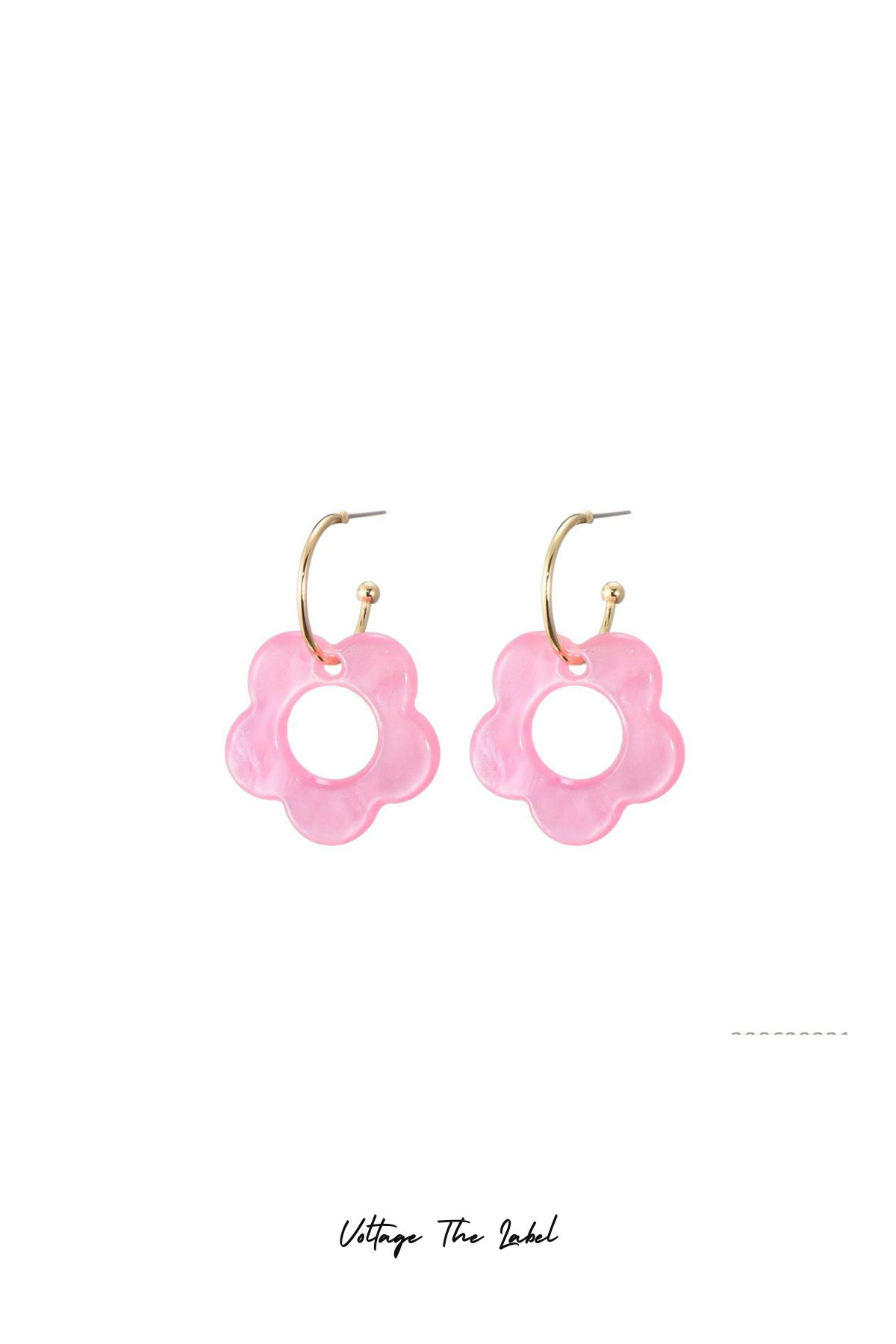 *Oorbellen Limited flower (pink)