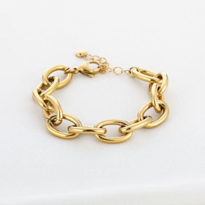 Armband curved goud