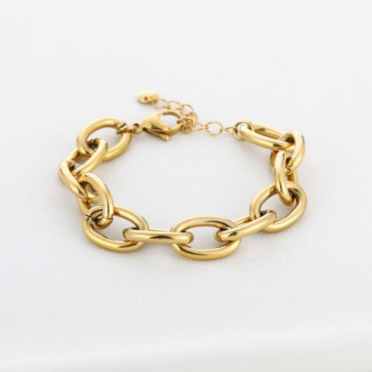Armband curved goud