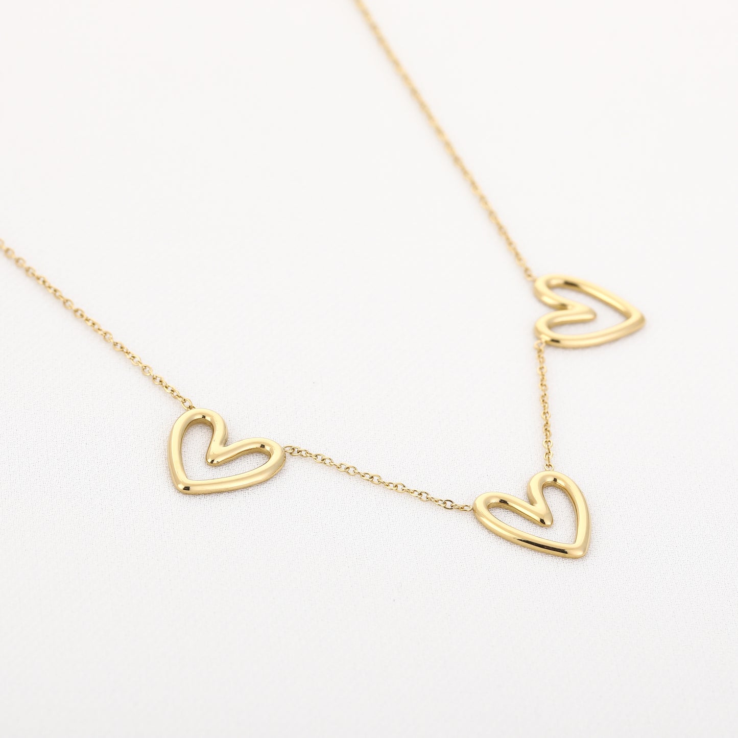 Ketting Open hartjes