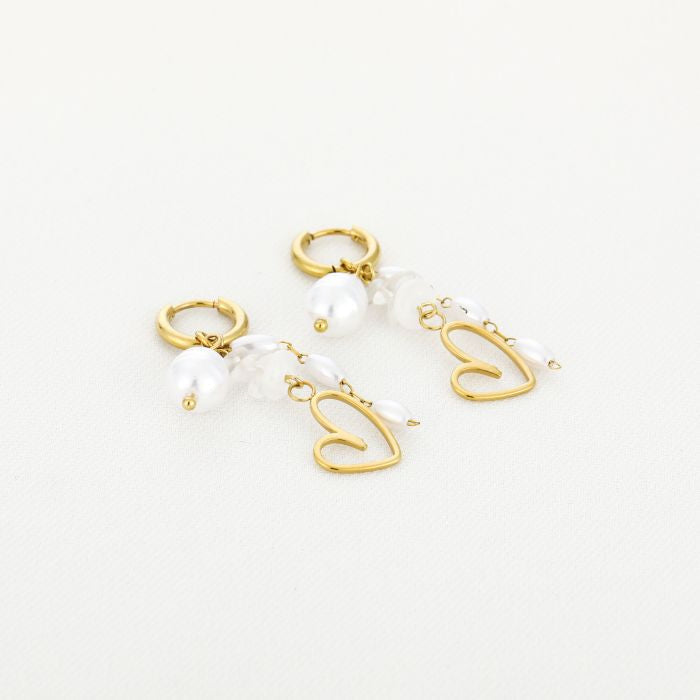 Oorbellen hanger pareltjes