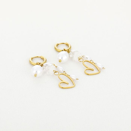 Oorbellen hanger pareltjes